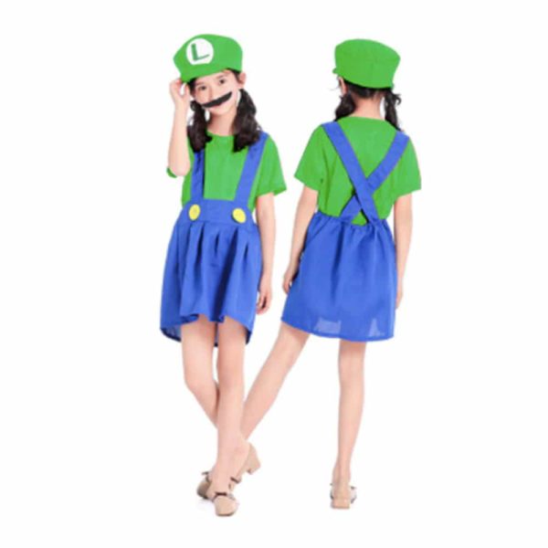 Déguisement Luigi enfant fille Déguisement Mario Déguisement Jeux Vidéos