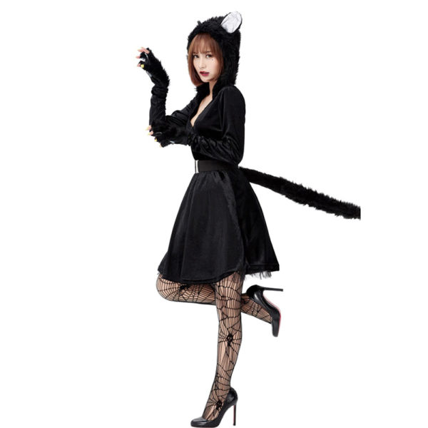 Déguisement chat en velours Femme Déguisement Chat Déguisement Animaux