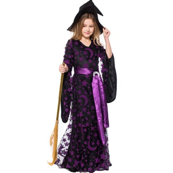 Déguisement enfant sorcière violet Déguisement Sorcière Déguisement Fantastique Déguisement Halloween