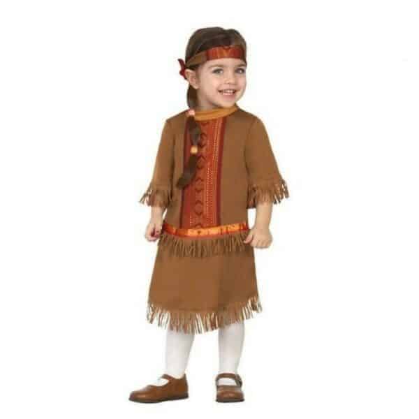Déguisement pour Bébés Indienne. Bonne qualité, très original, portée par une petite fille avec accessoire complet.