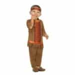 Déguisement pour Bébés Indien, couleur marron porté par un petit garçon. Bonne qualité et très original