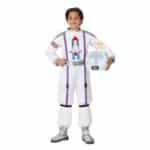 Déguisement pour Enfants Astronaute, couleurs blanc avec des motifs. Bonne qualité et très à la mode, porté par un petit garçon.