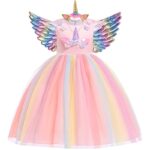 Déguisement pour filles licorne robe jaune Déguisement Animaux Déguisement Licorne