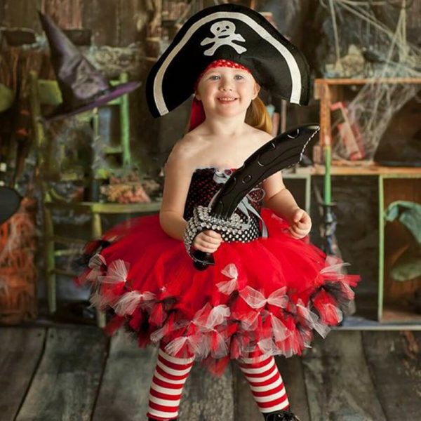 Costume de pirate moelleux pour petite fille Déguisement Historique Déguisement Pirate