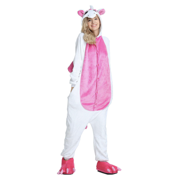 Déguisement adulte combinaison licorne blanche et bleu Déguisement Animaux Déguisement Licorne