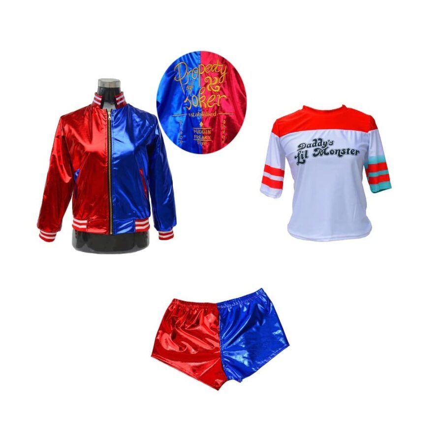 Costumes Harley Quinn 3 pièces Déguisement Harley Quinn Déguisement Film
