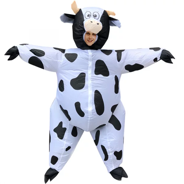 H087ef076838847f7b0b3c18c6d7c2a12M Déguisement gonflable vache