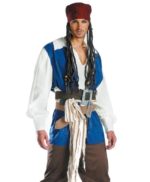 Costume pirate des caraïbes capitaine Jack Sparrow Déguisement Historique Déguisement Pirate