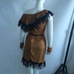 Robe à frange marron pour femme Indienne Déguisement Historique Déguisement Indien