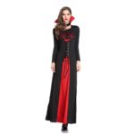 Robe vampire gothique rouge et noir pour femme Déguisement Fantastique Déguisement Vampire
