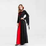 Robe vampire gothique rouge et noir pour femme Déguisement Fantastique Déguisement Vampire