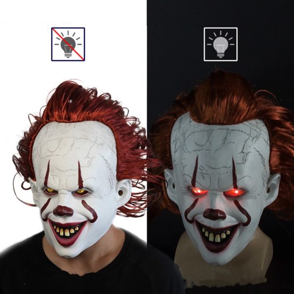 Masque clown tueur à LED Accessoires Déguisement Halloween