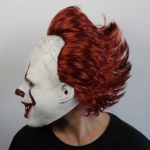 Masque clown tueur avec yeux rouges LED Accessoires Déguisement Halloween