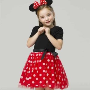 Robe Minnie Mouse pour petite fille Déguisement Disney