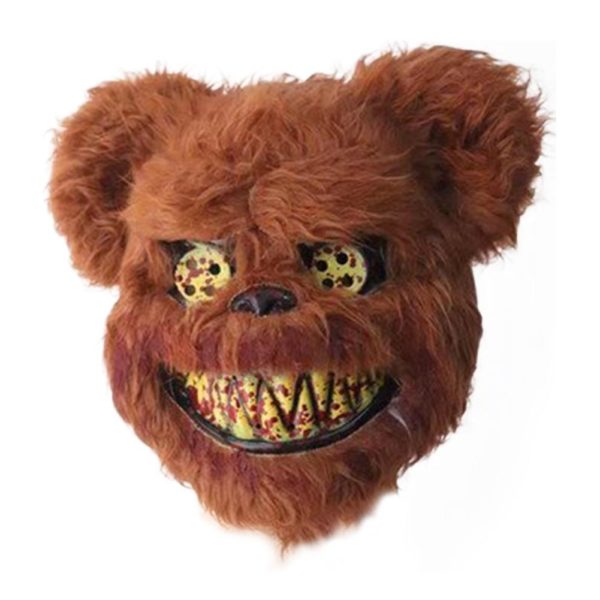Masque d'ours en peluche sanglant effrayant pour Halloween 35670 x0fpk7