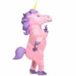 Déguisement de licorne aux poils violet et la peau violette
