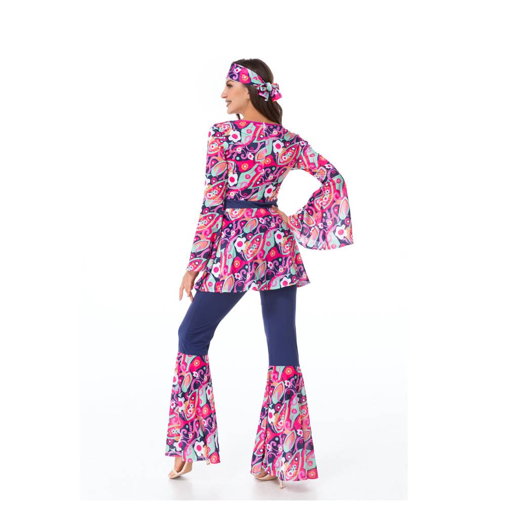 Déguisement hippie coloré pour femme - Déguisement Mania