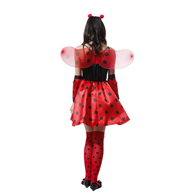 Costume De Coccinelle, Tout-petits, Robe à Pois Noir/rouge Avec Ailes /bandeau/baguette, Taille 3-4 | Party City