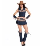 Déguisement Cow-girl pour femme avec un fond blanc