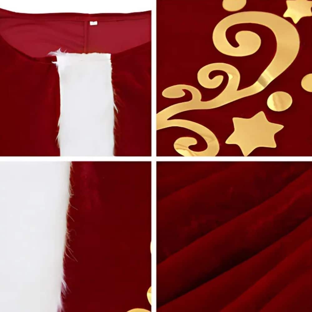 Déguisement de Père Noël avec motifs dorés – Image 3