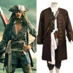 Déguisement de Jack Sparrow sur fond blanc