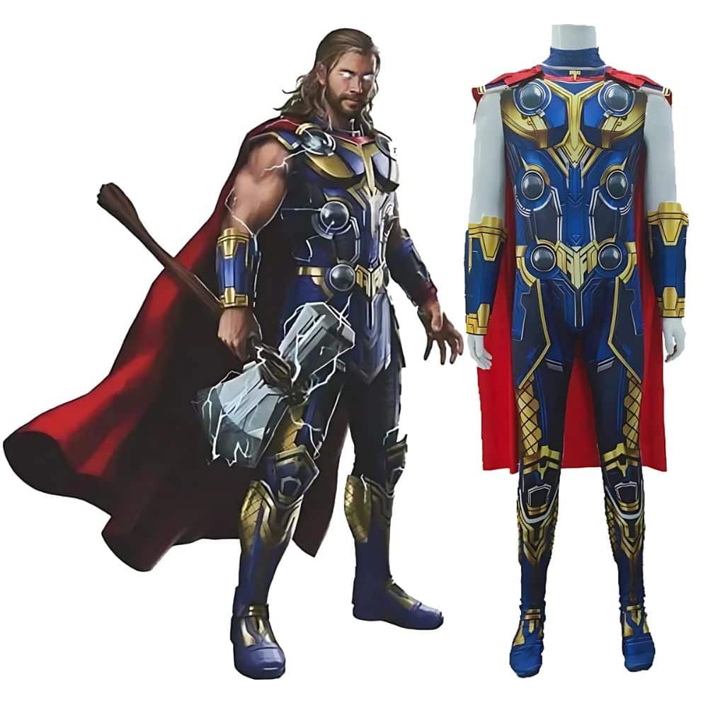 Déguisement Thor dans Love and Thunder sur fond blanc