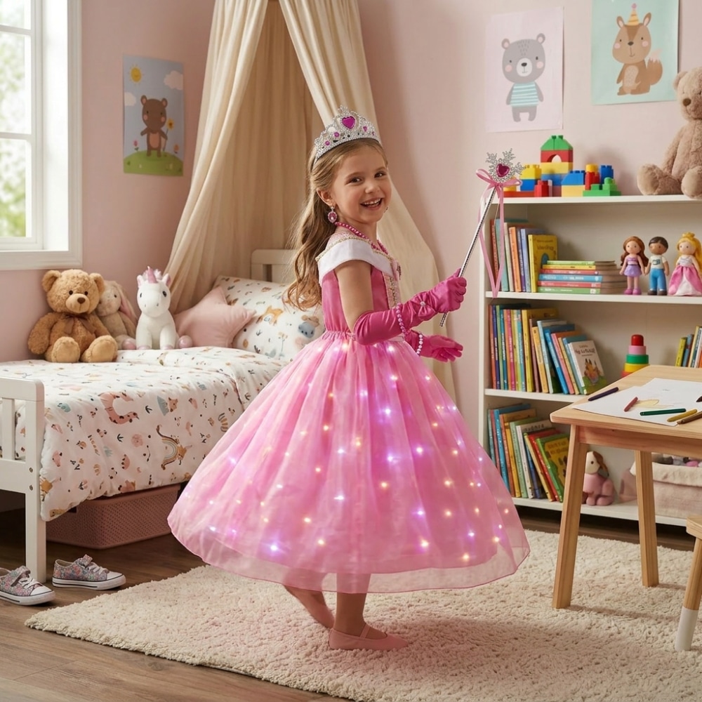 Robe princesse LED déguisement Belle au Bois Dormant – Image 2