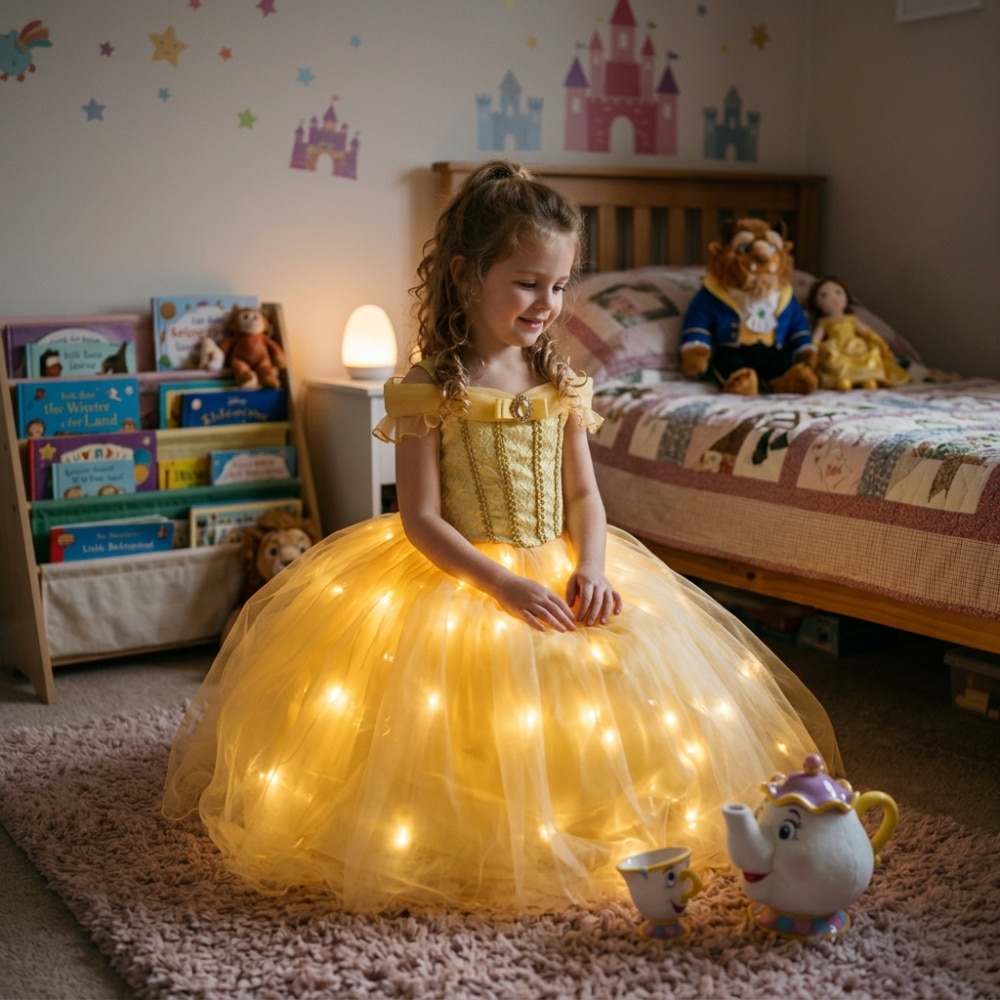 Robe princesse LED déguisement la Belle et la Bête – Image 2