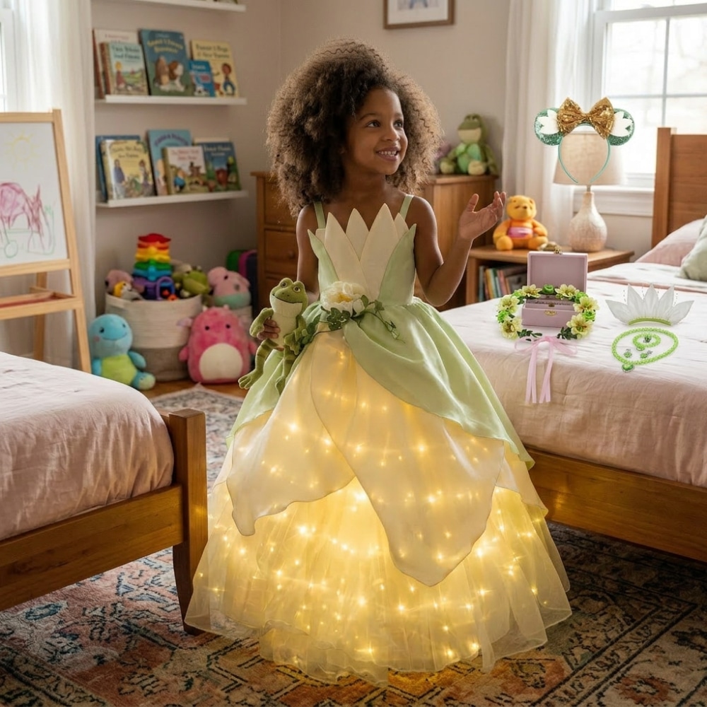 Robe princesse LED déguisement la Princesse et la Grenouille – Image 2